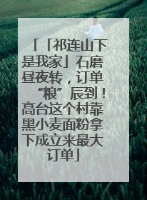 「祁连山下是我家」石磨昼夜转，订单“粮”辰到！高台这个村靠黑小麦面粉拿下成立来最大订单