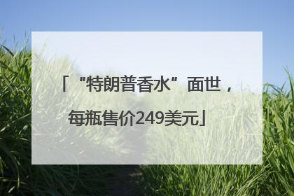“特朗普香水”面世，每瓶售价249美元