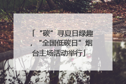 “碳”寻夏日绿趣，“全国低碳日”烟台主场活动举行