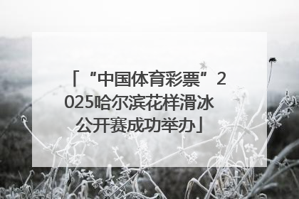 “中国体育彩票”2025哈尔滨花样滑冰公开赛成功举办