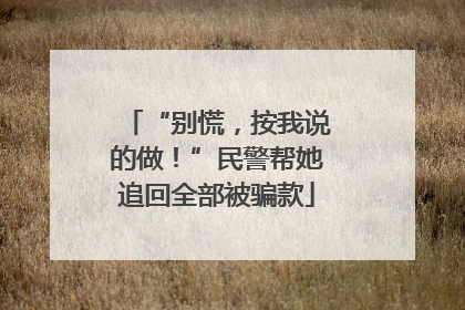 “别慌，按我说的做！”民警帮她追回全部被骗款