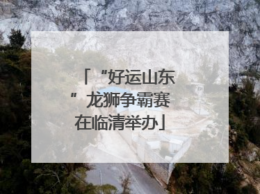“好运山东”龙狮争霸赛在临清举办