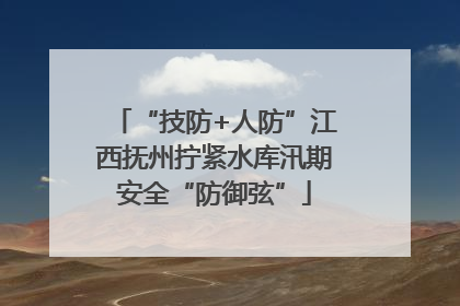 “技防+人防”江西抚州拧紧水库汛期安全“防御弦”