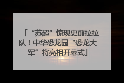 “苏超”惊现史前拉拉队！中华恐龙园“恐龙大军”将亮相开幕式