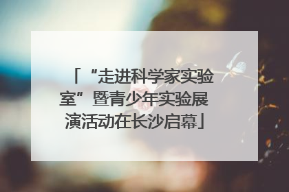 “走进科学家实验室”暨青少年实验展演活动在长沙启幕