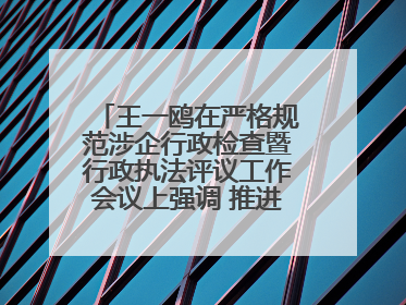 王一鸥在严格规范涉企行政检查暨行政执法评议工作会议上强调 推进涉企行政检查质效大幅提升