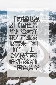 热播电视剧《国色芳华》给菏泽花卉产业发展带来“利好”，1.2亿枝芍药鲜切花绽放“国色芳华”