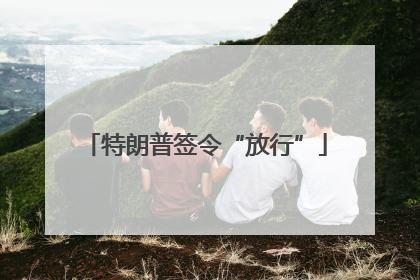 特朗普签令“放行”