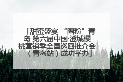 甜蜜盛宴 “圈粉”青岛 第六届中国·澄城樱桃营销季全国巡回推介会（青岛站）成功举办