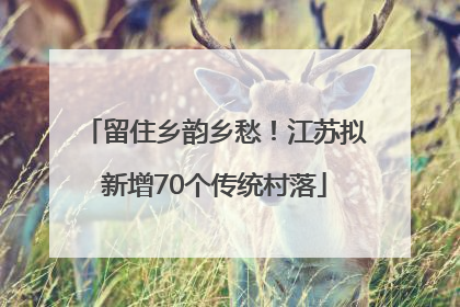 留住乡韵乡愁！江苏拟新增70个传统村落