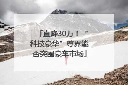 直降30万！“科技豪华”尊界能否突围豪车市场