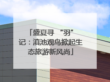 盛夏寻 “羽” 记：滇池观鸟掀起生态旅游新风尚