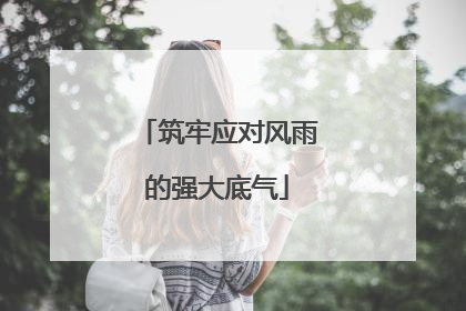 筑牢应对风雨的强大底气