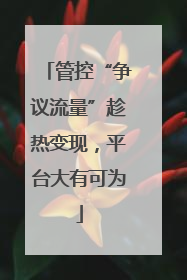 管控“争议流量”趁热变现，平台大有可为