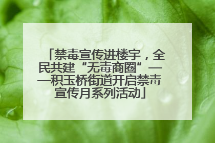 禁毒宣传进楼宇，全民共建“无毒商圈”——积玉桥街道开启禁毒宣传月系列活动