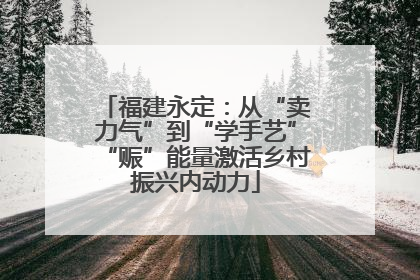 福建永定：从“卖力气”到“学手艺”“赈”能量激活乡村振兴内动力