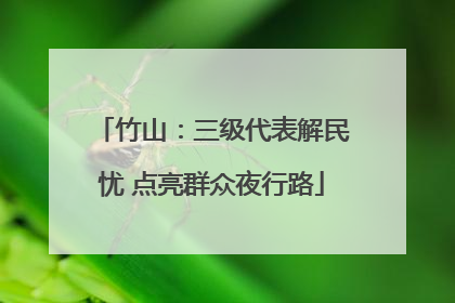 竹山：三级代表解民忧 点亮群众夜行路