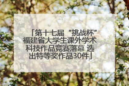 第十七届“挑战杯”福建省大学生课外学术科技作品竞赛落幕 选出特等奖作品30件