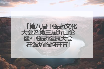 第八届中医药文化大会暨第三届沂山论健·中医药健康大会在潍坊临朐开幕