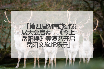 第四届湖南旅游发展大会启幕，《今上岳阳楼》等演艺开启岳阳文旅新场景
