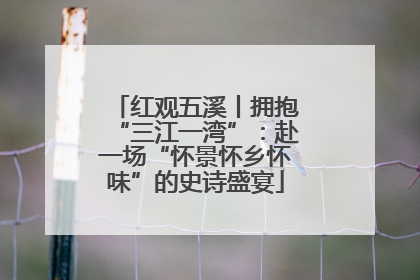 红观五溪丨拥抱“三江一湾”：赴一场“怀景怀乡怀味”的史诗盛宴