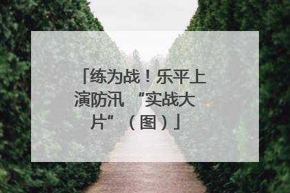 练为战！乐平上演防汛 “实战大片”（图）