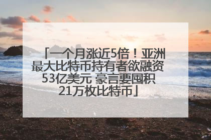 一个月涨近5倍！亚洲最大比特币持有者欲融资53亿美元 豪言要囤积21万枚比特币