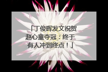 丁俊晖发文祝贺赵心童夺冠：终于有人冲到终点！