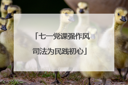 七一党课强作风 司法为民践初心