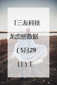 三友科技龙虎榜数据（5月29日）