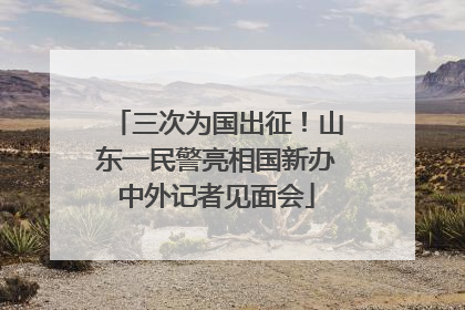 三次为国出征！山东一民警亮相国新办中外记者见面会