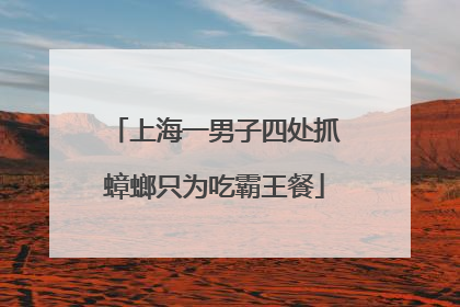 上海一男子四处抓蟑螂只为吃霸王餐