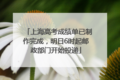 上海高考成绩单已制作完成，明日6时起邮政部门开始投递