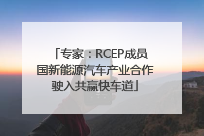 专家：RCEP成员国新能源汽车产业合作驶入共赢快车道