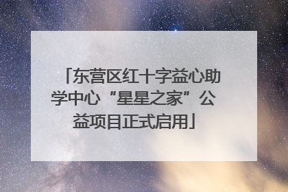 东营区红十字益心助学中心“星星之家”公益项目正式启用