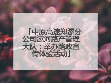 中原高速郑漯分公司漯河路产管理大队：举办路政宣传体验活动