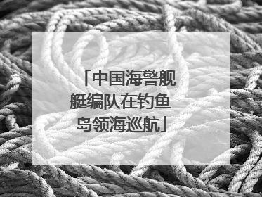 中国海警舰艇编队在钓鱼岛领海巡航