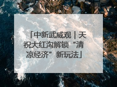 中新武威观｜天祝大红沟解锁“清凉经济”新玩法
