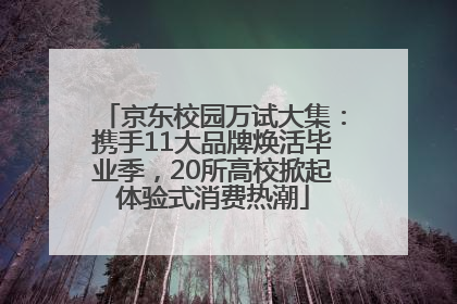 京东校园万试大集：携手11大品牌焕活毕业季，20所高校掀起体验式消费热潮