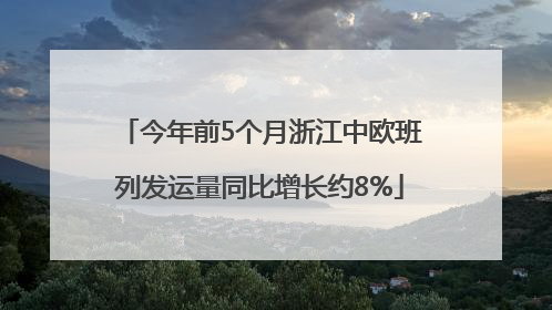 今年前5个月浙江中欧班列发运量同比增长约8%