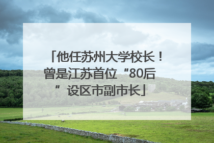 他任苏州大学校长！曾是江苏首位“80后”设区市副市长