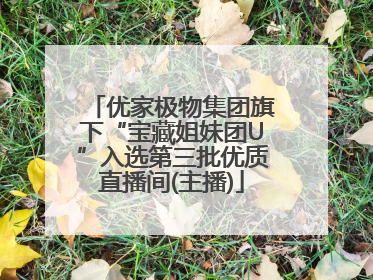 优家极物集团旗下“宝藏姐妹团U”入选第三批优质直播间(主播)