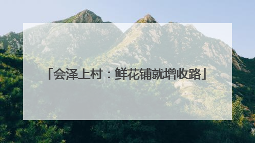 会泽上村：鲜花铺就增收路