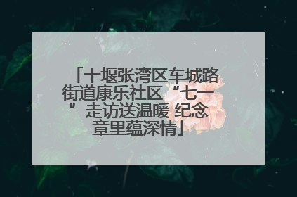 十堰张湾区车城路街道康乐社区“七一”走访送温暖 纪念章里蕴深情