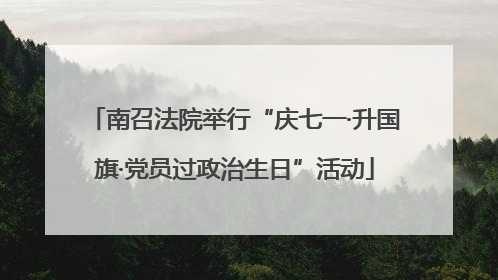 南召法院举行“庆七一·升国旗·党员过政治生日”活动