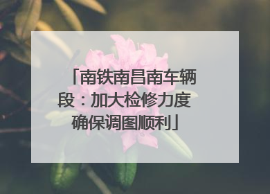 南铁南昌南车辆段：加大检修力度确保调图顺利