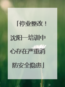 停业整改！沈阳一培训中心存在严重消防安全隐患