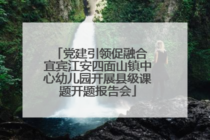 党建引领促融合 宜宾江安四面山镇中心幼儿园开展县级课题开题报告会