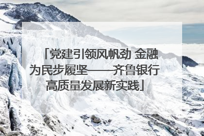 党建引领风帆劲 金融为民步履坚——齐鲁银行高质量发展新实践