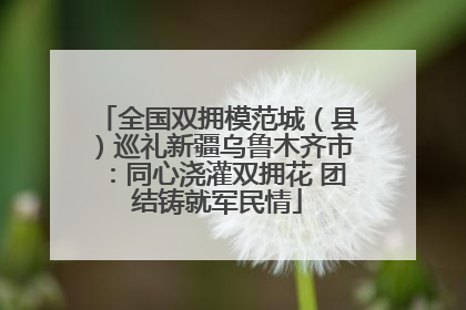 全国双拥模范城（县）巡礼新疆乌鲁木齐市：同心浇灌双拥花 团结铸就军民情